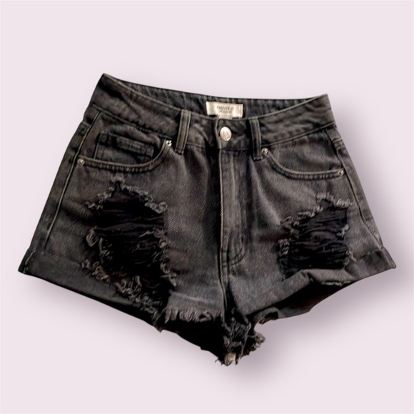 Forever 21 Women's Distressed Jeans Concert Shorts - Picture 1 of 16